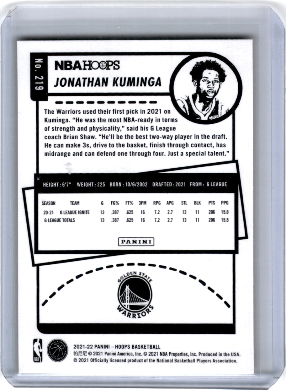 2021 Hoops Yellow #219 Jonathan Kuminga