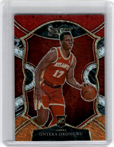 2020 Panini Select #66 Onyeka Okongwu Red White Orange Shimmer