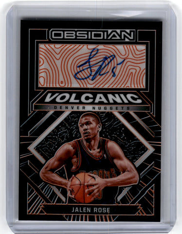 2021 Panini Obsidian Volcanic /35 #VS-JLR Jalen Rose Obsidian Electric Etch Red