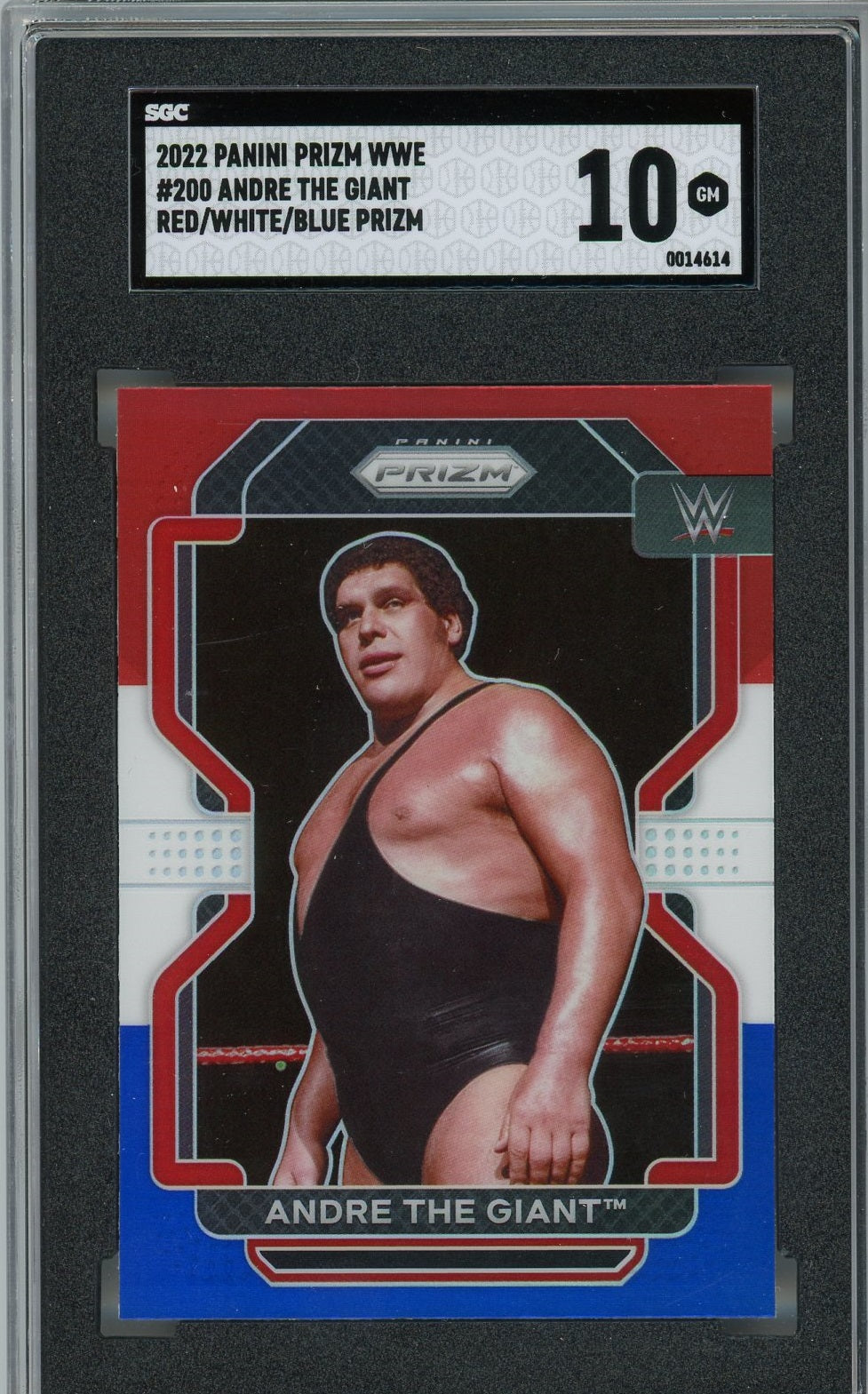 2022 Panini WWE Prizm Andre The Giant Red White Blue SGC 10