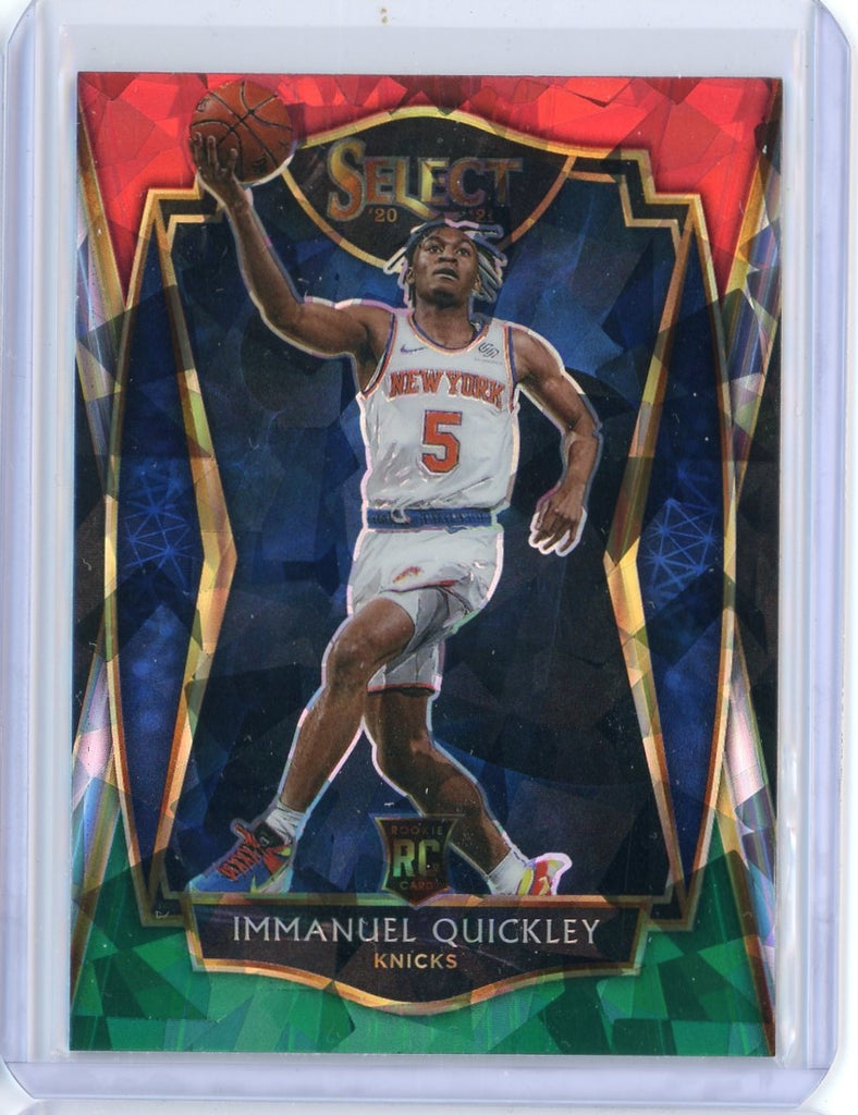 2020 Panini Select Immanuel Quickley RC Premier Green Cracked Card 172