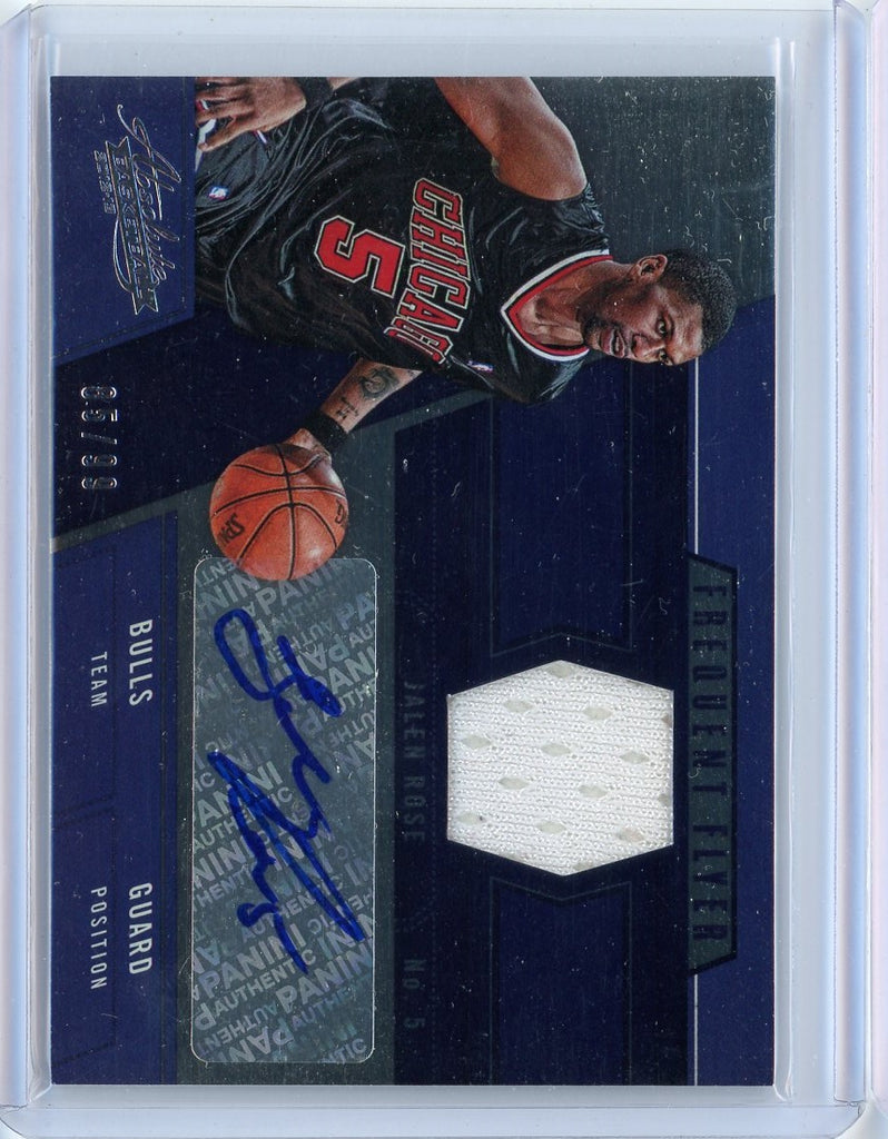 2012-13 Panini Absolute Basketball Jalen Rose Auto Patch Card #23 /99
