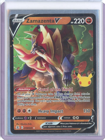 2021 Pokemon Anniversary Celebrations Zamazenta V 018/025