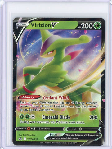 2022 Pokemon Virizion V SWSH295 Black Star Promo