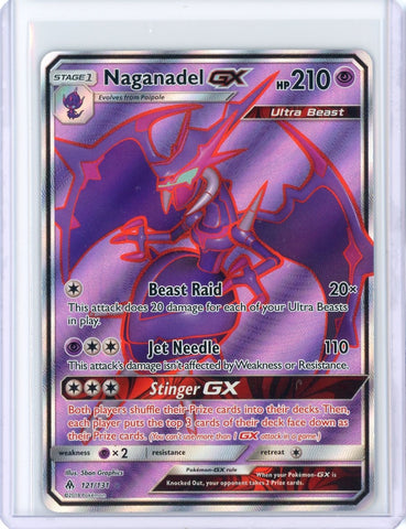 2018 Pokemon Forbidden Light Naganadel Full Art Ultra Rare GX 121/131