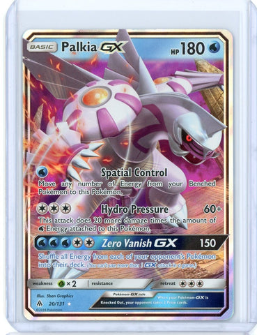 2018 Pokemon Forbidden Light Palkia Ultra Rare GX 20/131