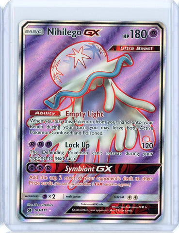 2017 Pokemon Crimson Invasion Nihilego Full Art Ultra Rare GX  103/111