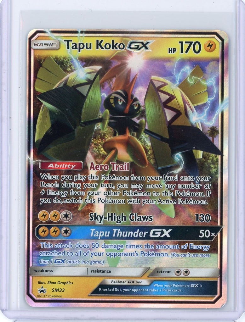 2017 Pokemon Sun & Moon Promo Tapu Koko GX SM33 – Eastside