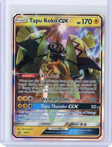 2017 Pokemon Sun & Moon Promo Tapu Koko GX SM33