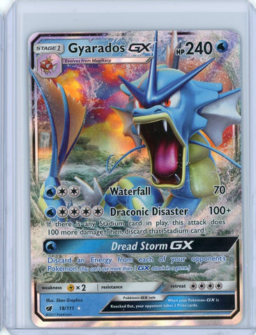 2017 Pokemon Crimson Invasion Gyarados Ultra Rare GX 18/111