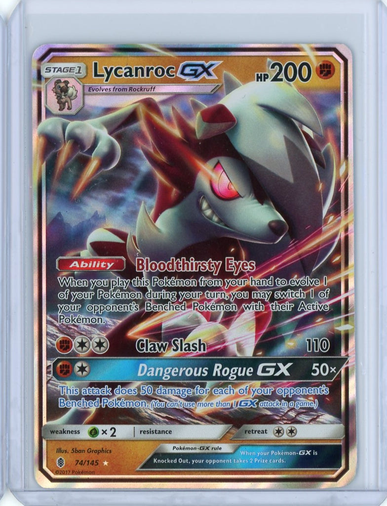 2017 Pokemon Guardians Rising Lycanroc Ultra Rare GX 74/145