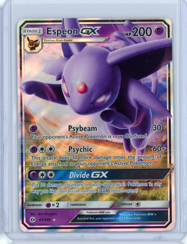 2017 Pokemon Sun & Moon Espeon Ultra Rare GX 61/149