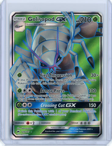 2017 Pokemon Burning Shadows Golisopod Ultra Rare GX 129/147