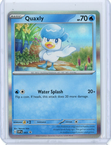 2023 Pokemon Scarlet Violet Promo Quaxly 003