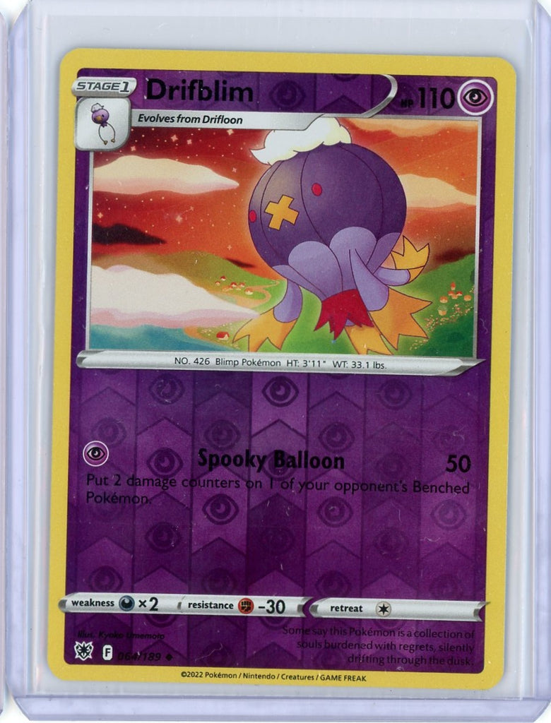 2022 Pokemon Astrial Radiance Drifblim Holo 064/189