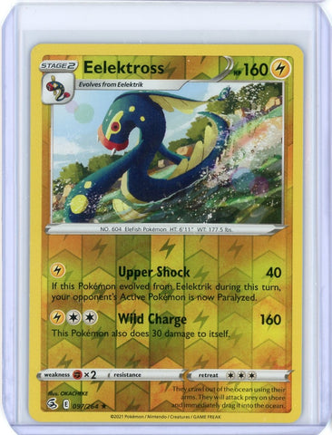 2021 Pokemon Fusion Strike Eelektross Reverse Holo 097/264