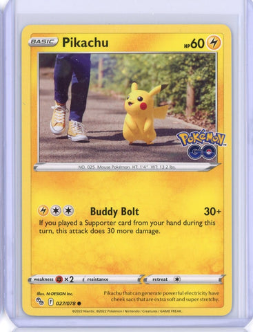 2022 Pokemon Go Pikachu 027/078