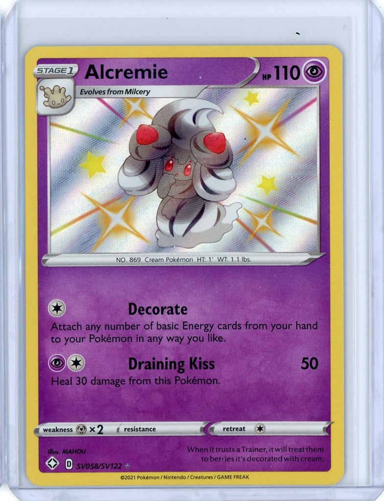 2021 Pokemon Shining Fates Alcremie Shiny Holo SV058/SV122