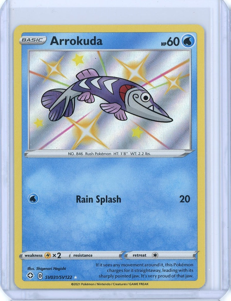 2021 Pokemon Shining Fates Arrokuda Shiny Holo SV031/SV122