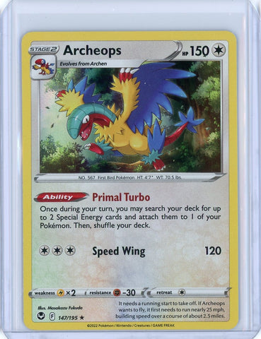 2022 Pokemon Silver Tempst Archeops Holo 147/195