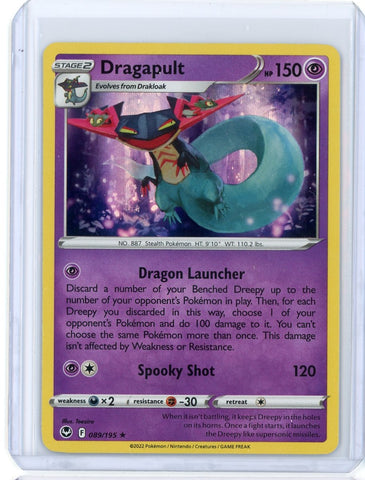 2022 Pokemon Silver Tempst Dragapult Holo 089/195