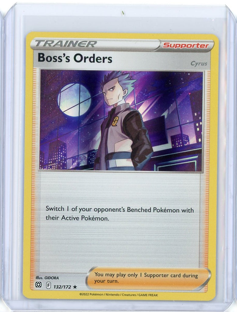 2022 Pokemon Brilliant Stars Boss's Orders Trainer Holo 132/172