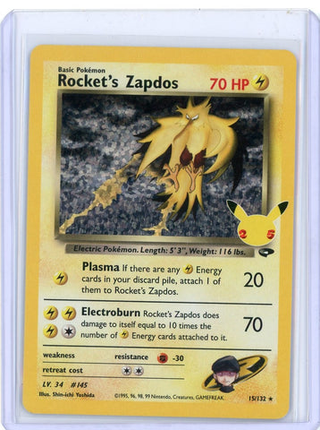 Pokemon Celebrations Rocket's Zapdos Holo 15/132
