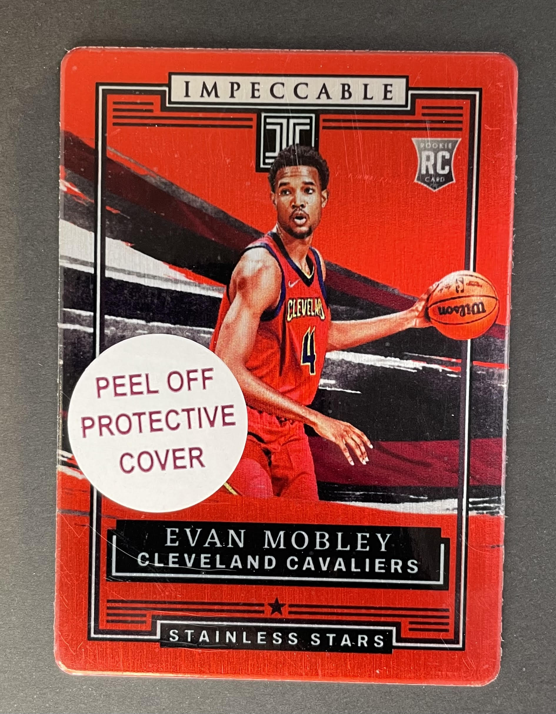 2021-22 Panini Impeccable Evan Mobley RC Stainless Stars Red #22