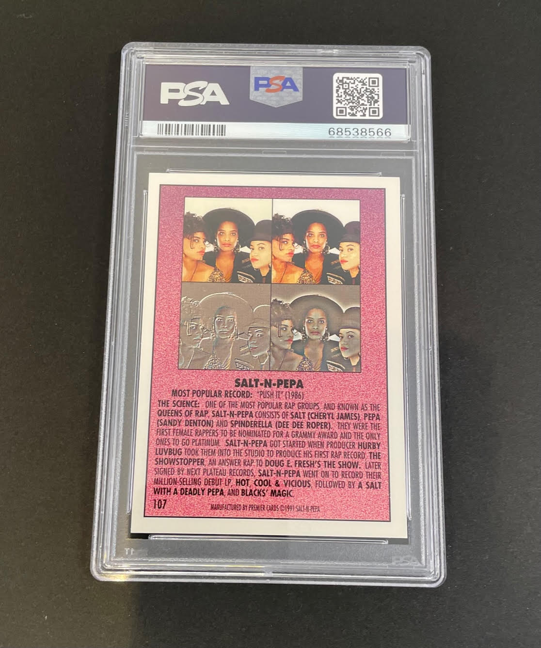 1991 Premier Rap Pack Salt N Pepa #107 PSA 9