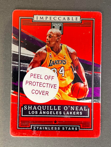 2021-22 Panini Impeccable Shaquille O'Neal Stainless Stars Red #17