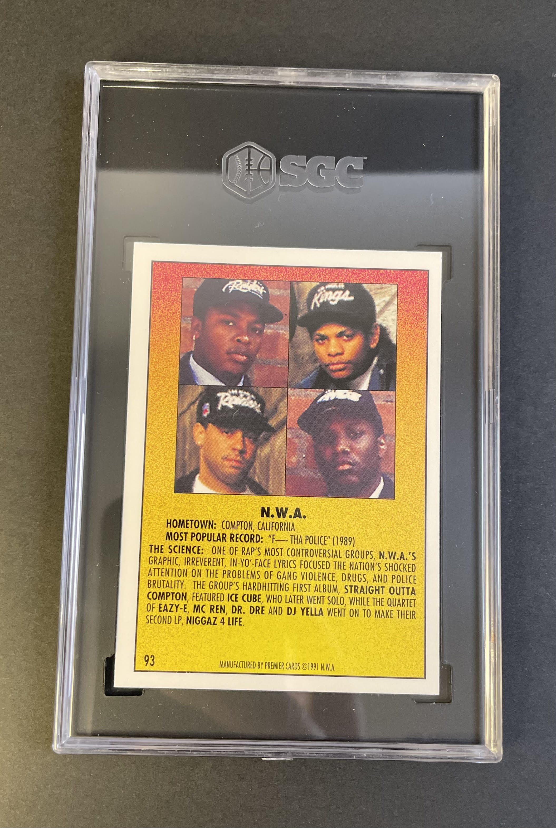 1991 The Rap Pack MWA #93 SGC 9.5 MINT+