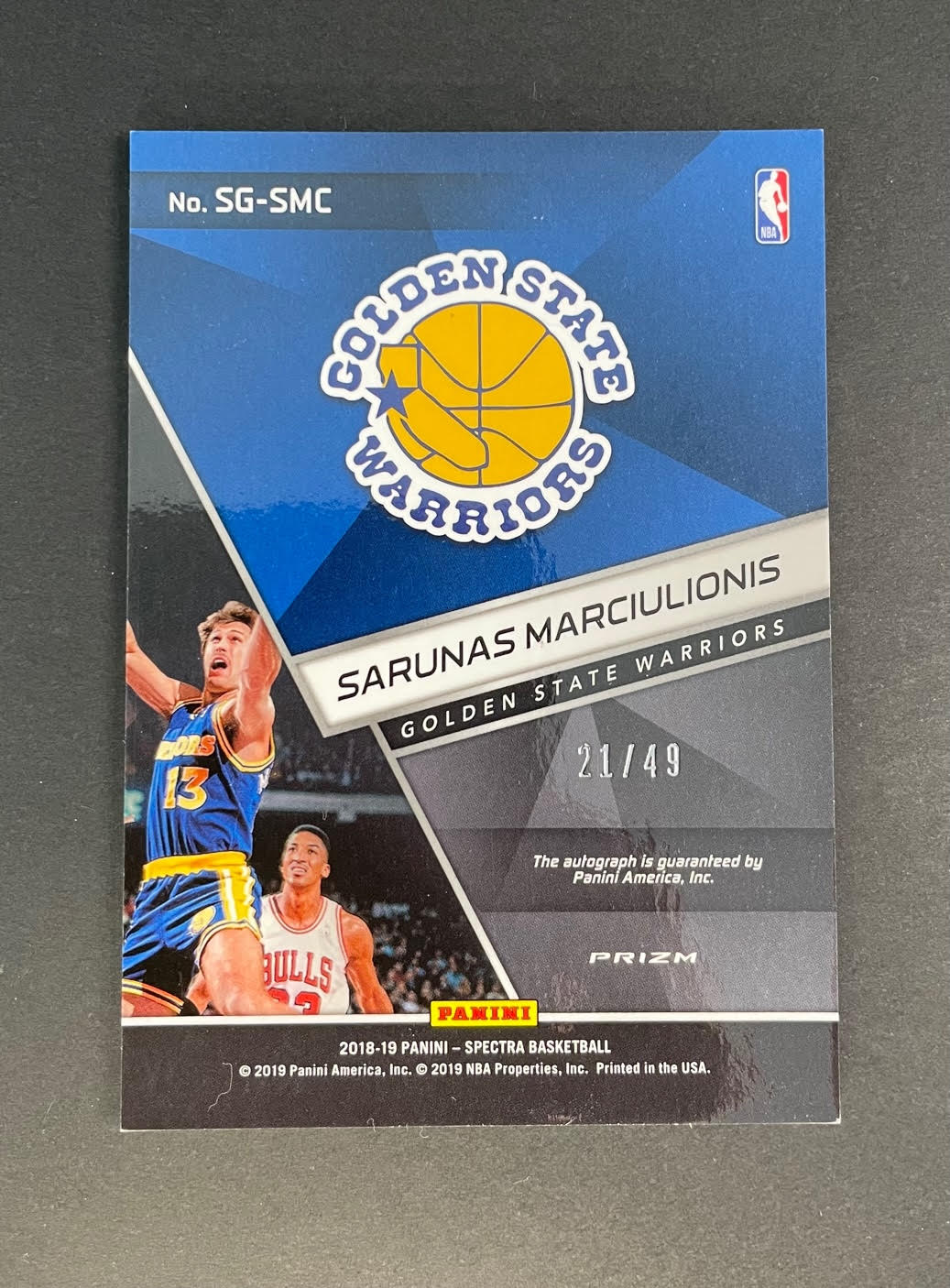 2018-19 Panini Spectra Signatures Sarunas Mariulionis Green /49 #SGSMC