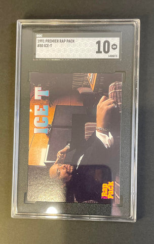 1991 The Rap Pack Ice T #50 SGC 10 GEM MINT