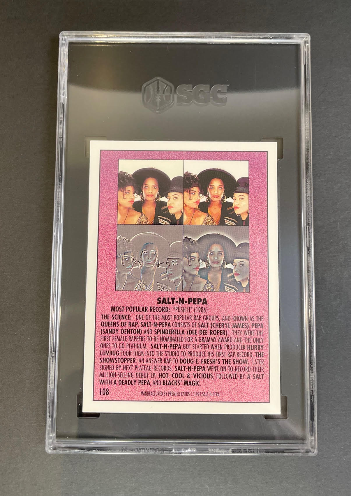 1991 The Rap Pack Salt N Pepa #108 SGC 9.5 MINT+