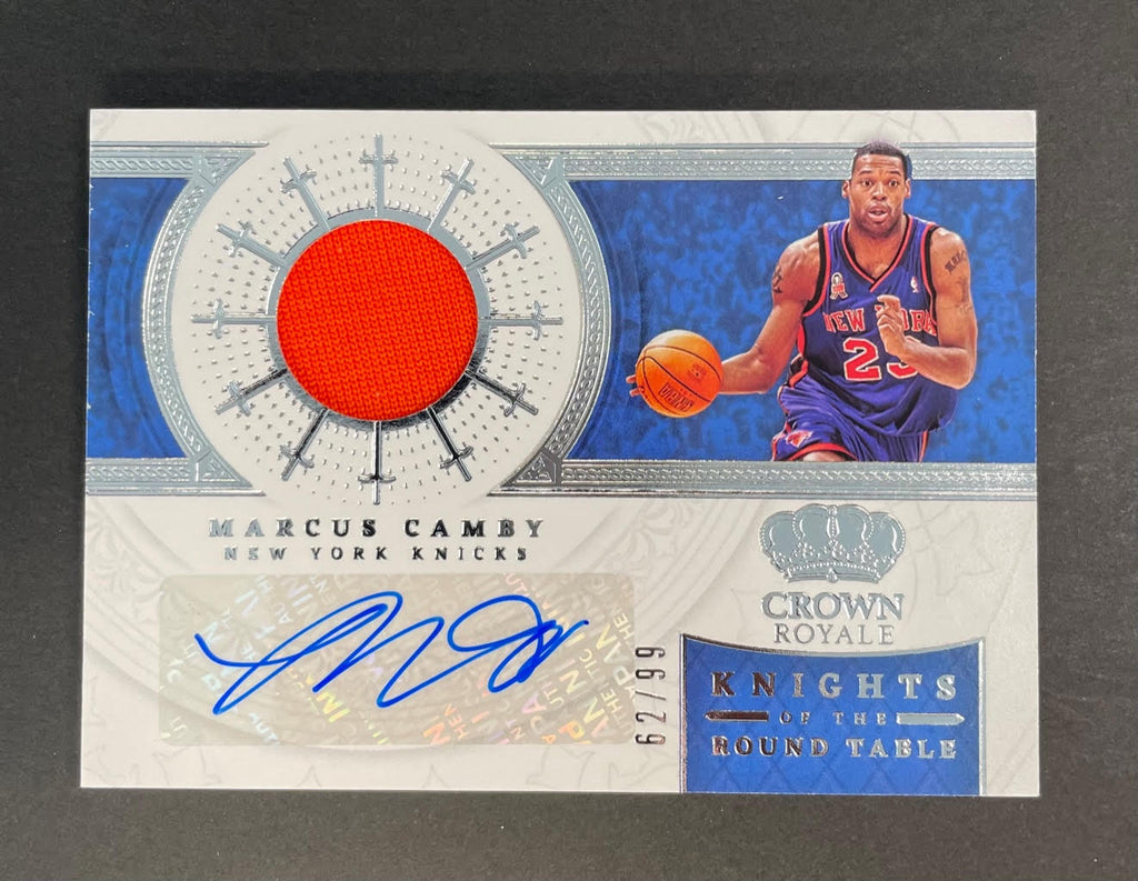 2021-22 Panini Crown Royale Knights Round Table Marcus Camby Patch Auto /99 #KRAMCM