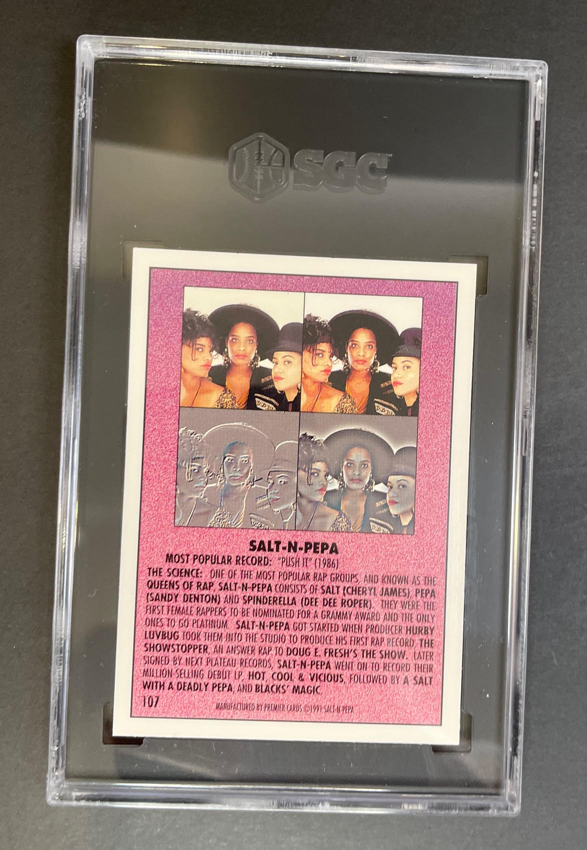 1991 The Rap Pack Salt N Pepa #107 SGC 9.5 MINT+