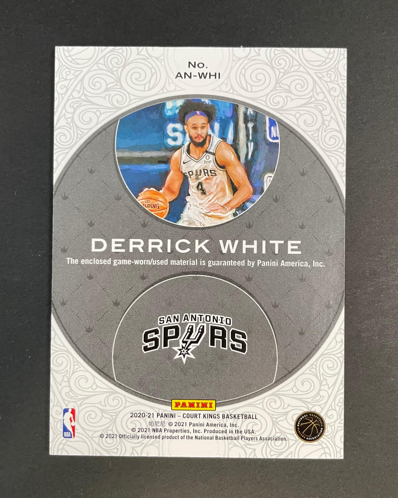 2020-21 Panini Court Kings Art Nouveau Derrick White Patch #ANWHI