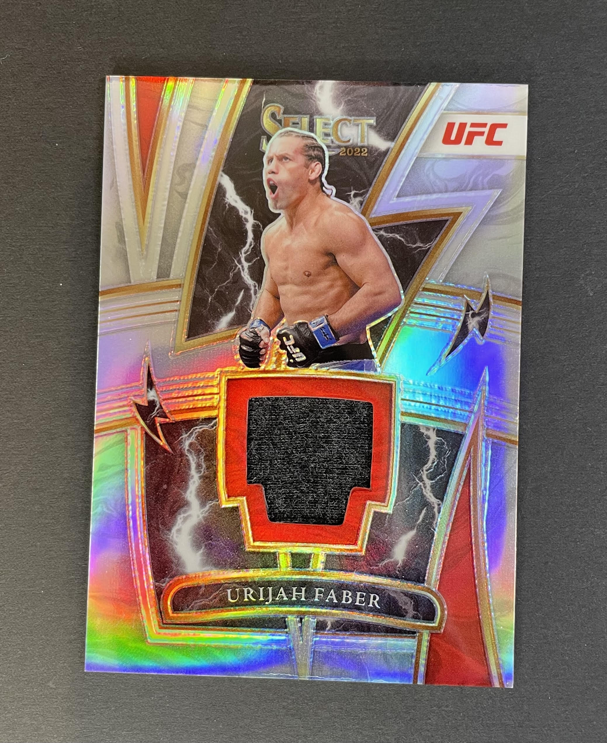 2022 Panini Select UFC Urijah Faber Silver Prizm Patch SP-UFB