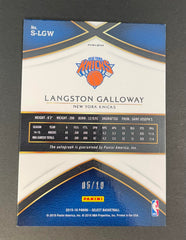 2015-16 Panini Select Langston Galloway Auto Gold /10 #SLGW