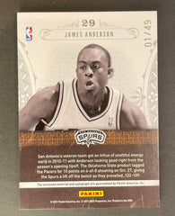 2011 Panini National Treasures NBA Gear James Anderson /49 #29 Auto