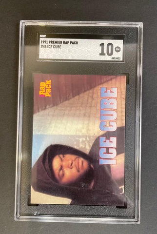 1991 The Rap Pack Ice Cube #46 SGC 10 GEM MINT