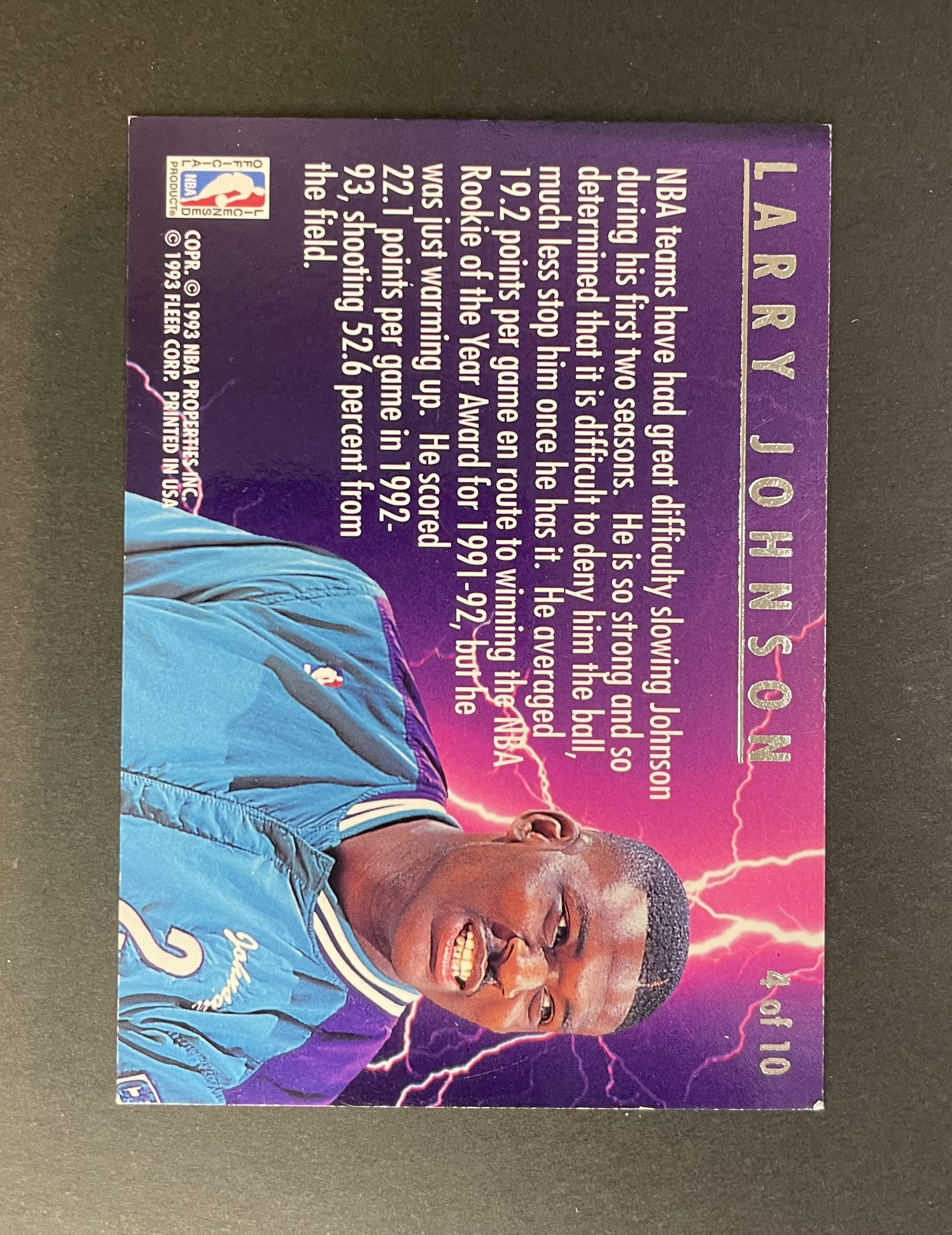 1993-94 Fleer Ultra Larry Johnson Scoring Kings Card #4 of 10