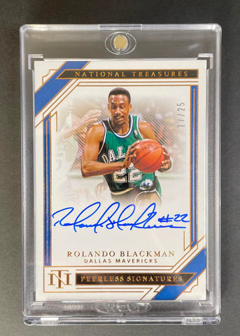 2020-21 Panini National Treasures Rolando Blackman Auto /25 PE-RBL