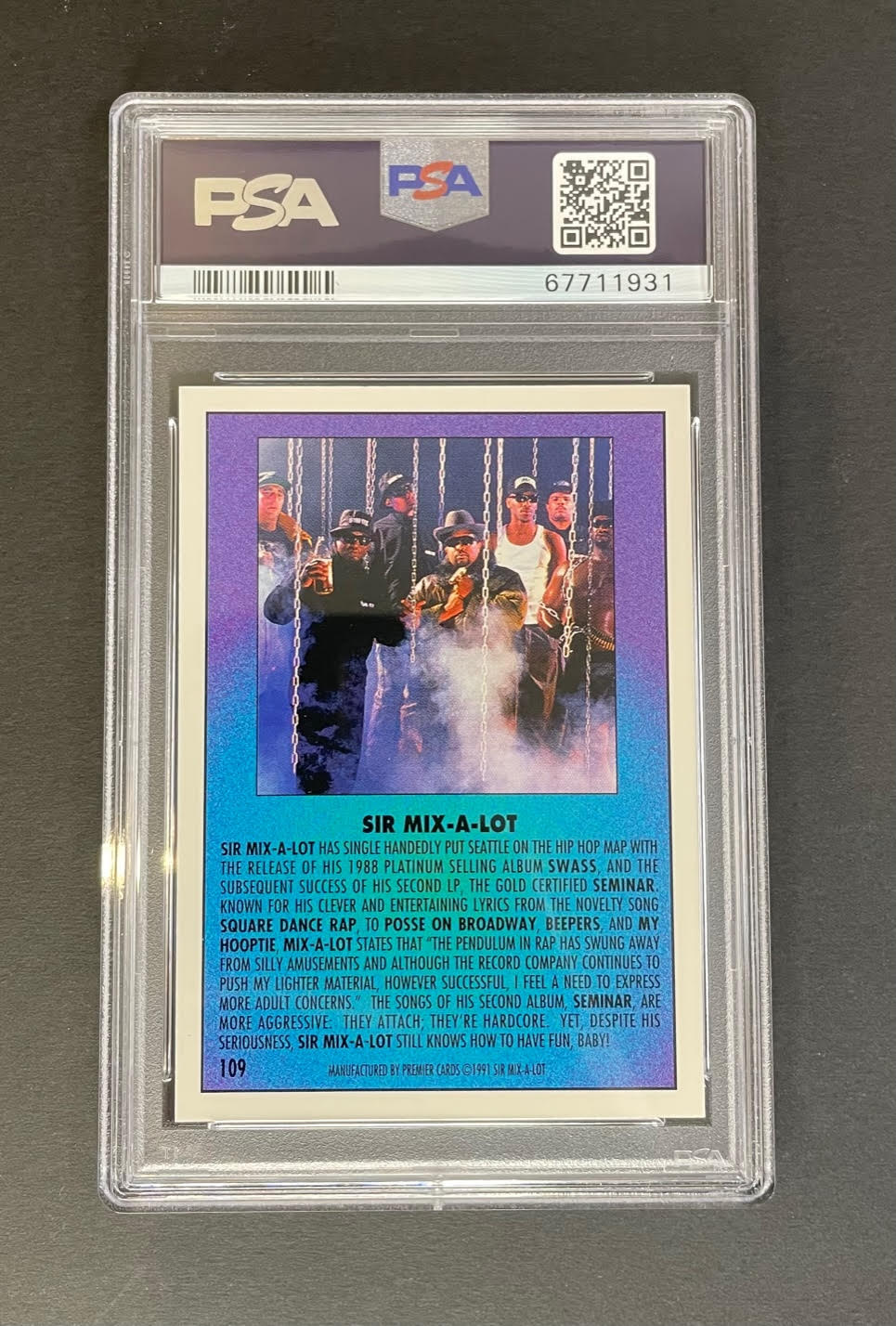 1991 Premier Rap Pack Sir Mix A Lot PSA 9 MINT