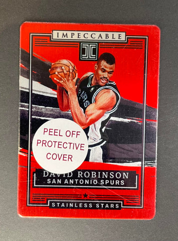 2021-22 Panini Impeccable David Robinson Stainless Stars Red #18